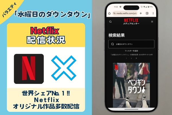 Netflix配信状況画像　水曜日のダウンタウン.